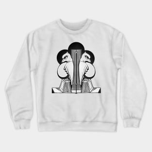 Big-bellied bird perched on a book Crewneck Sweatshirt